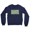 Victory Monday Seattle Midweight French Terry Crewneck Sweatshirt-Navy-Allegiant Goods Co. Vintage Sports Apparel