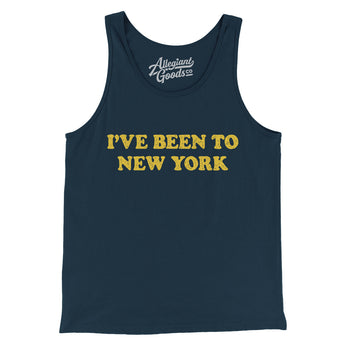 I've Been To New York Men/Unisex Tank Top-Navy-Allegiant Goods Co. Vintage Sports Apparel
