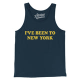 I've Been To New York Men/Unisex Tank Top-Navy-Allegiant Goods Co. Vintage Sports Apparel
