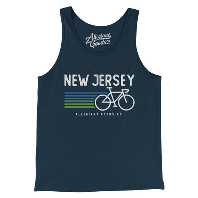 New Jersey Cycling Men/Unisex Tank Top-Navy-Allegiant Goods Co. Vintage Sports Apparel
