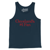 Cleveland's Number 1 Fan Men/Unisex Tank Top-Navy-Allegiant Goods Co. Vintage Sports Apparel