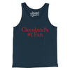 Cleveland's Number 1 Fan Men/Unisex Tank Top-Navy-Allegiant Goods Co. Vintage Sports Apparel