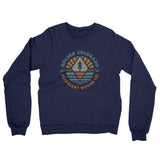 Golden Colorado Retro Badge Midweight French Terry Crewneck Sweatshirt-Navy-Allegiant Goods Co. Vintage Sports Apparel