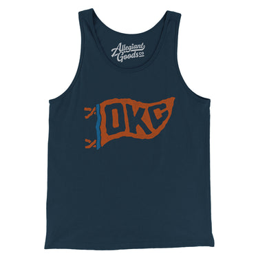 Okc Pennant Men/Unisex Tank Top-Allegiant Goods Co. Vintage Sports Apparel