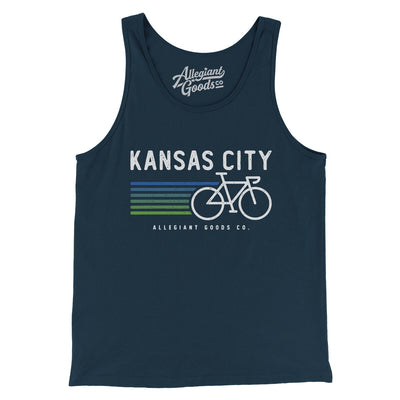Kansas City Cycling Men/Unisex Tank Top-Navy-Allegiant Goods Co. Vintage Sports Apparel