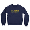 I've Been To Kansas City Midweight French Terry Crewneck Sweatshirt-Navy-Allegiant Goods Co. Vintage Sports Apparel