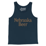Nebraska Beer Men/Unisex Tank Top-Navy-Allegiant Goods Co. Vintage Sports Apparel