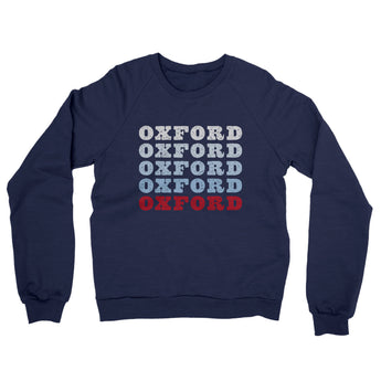 Oxford Repeat Midweight French Terry Crewneck Sweatshirt-Navy-Allegiant Goods Co. Vintage Sports Apparel