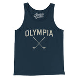 Olympia Golf Men/Unisex Tank Top-Navy-Allegiant Goods Co. Vintage Sports Apparel