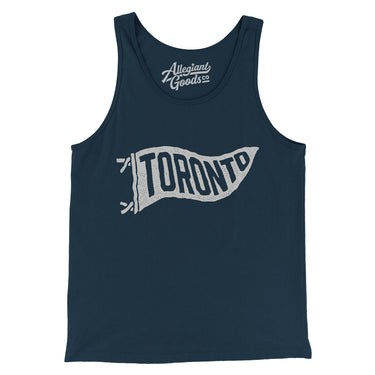 Toronto Pennant Men/Unisex Tank Top-Navy-Allegiant Goods Co. Vintage Sports Apparel
