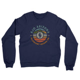 Ajo Arizona Retro Badge Midweight French Terry Crewneck Sweatshirt-Navy-Allegiant Goods Co. Vintage Sports Apparel