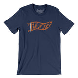 Edmonton Pennant Men/Unisex T-Shirt-Navy-Allegiant Goods Co. Vintage Sports Apparel