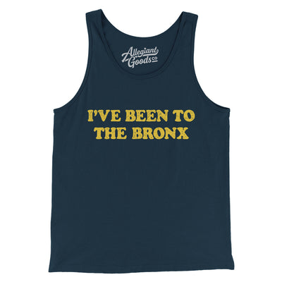 I've Been To The Bronx Men/Unisex Tank Top-Navy-Allegiant Goods Co. Vintage Sports Apparel