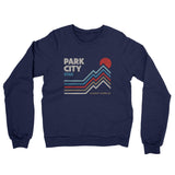 Park City Utah Midweight French Terry Crewneck Sweatshirt-Navy-Allegiant Goods Co. Vintage Sports Apparel