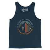 Cooke City Montana Retro Badge Men/Unisex Tank Top-Navy-Allegiant Goods Co. Vintage Sports Apparel