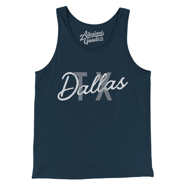Dallas Tx Overprinted Men/Unisex Tank Top-Allegiant Goods Co. Vintage Sports Apparel