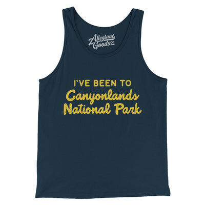 I've Been To Canyonlands National Park Men/Unisex Tank Top-Navy-Allegiant Goods Co. Vintage Sports Apparel