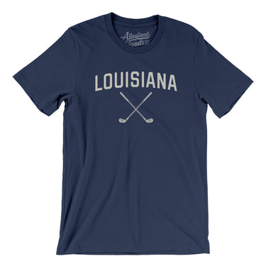 Louisiana Golf Men/Unisex T-Shirt-Navy-Allegiant Goods Co. Vintage Sports Apparel