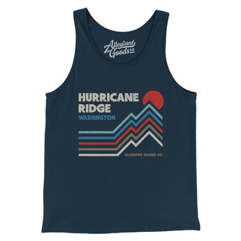 Hurricane Ridge Washington Men/Unisex Tank Top-Navy-Allegiant Goods Co. Vintage Sports Apparel