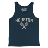 Houston Tennis Men/Unisex Tank Top-Navy-Allegiant Goods Co. Vintage Sports Apparel