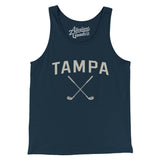 Tampa Golf Men/Unisex Tank Top-Navy-Allegiant Goods Co. Vintage Sports Apparel