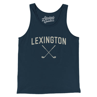 Lexington Golf Men/Unisex Tank Top-Navy-Allegiant Goods Co. Vintage Sports Apparel