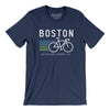 Boston Cycling Men/Unisex T-Shirt-Navy-Allegiant Goods Co. Vintage Sports Apparel