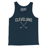 Cleveland Golf Men/Unisex Tank Top-Navy-Allegiant Goods Co. Vintage Sports Apparel