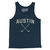 Austin Golf Men/Unisex Tank Top-Navy-Allegiant Goods Co. Vintage Sports Apparel