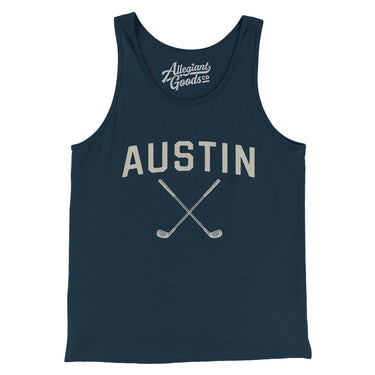 Austin Golf Men/Unisex Tank Top-Navy-Allegiant Goods Co. Vintage Sports Apparel