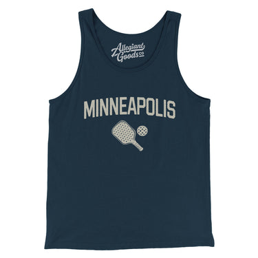 Minneapolis Pickleball Men/Unisex Tank Top-Navy-Allegiant Goods Co. Vintage Sports Apparel