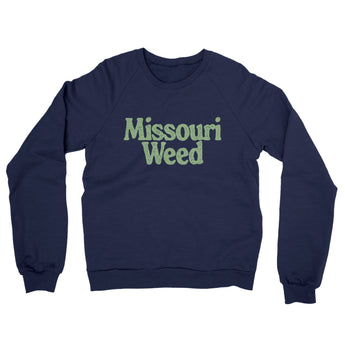 Missouri Weed Midweight French Terry Crewneck Sweatshirt-Allegiant Goods Co. Vintage Sports Apparel