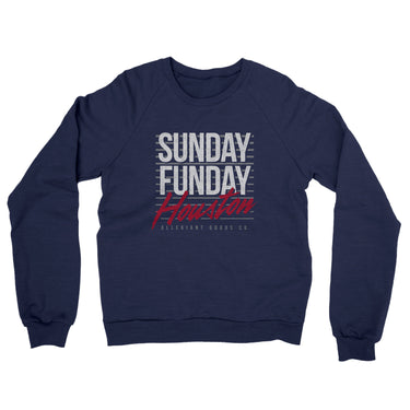 Sunday Funday Houston Midweight French Terry Crewneck Sweatshirt-Allegiant Goods Co. Vintage Sports Apparel