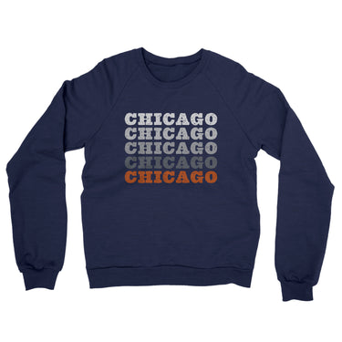 Chicago Repeat Midweight French Terry Crewneck Sweatshirt-Navy-Allegiant Goods Co. Vintage Sports Apparel
