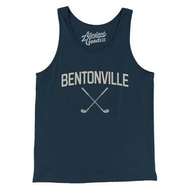 Bentonville Golf Men/Unisex Tank Top-Navy-Allegiant Goods Co. Vintage Sports Apparel