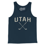 Utah Golf Men/Unisex Tank Top-Navy-Allegiant Goods Co. Vintage Sports Apparel