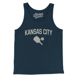 Kansas City Pickleball Men/Unisex Tank Top-Navy-Allegiant Goods Co. Vintage Sports Apparel