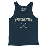 Pennsylvania Golf Men/Unisex Tank Top-Navy-Allegiant Goods Co. Vintage Sports Apparel