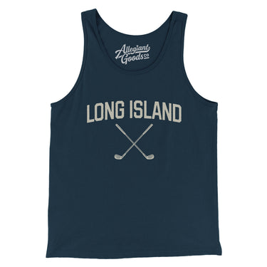 Long Island Golf Men/Unisex Tank Top-Navy-Allegiant Goods Co. Vintage Sports Apparel