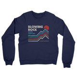 Blowing Rock North Carolina Midweight French Terry Crewneck Sweatshirt-Navy-Allegiant Goods Co. Vintage Sports Apparel