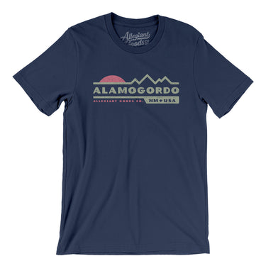 Alamogordo Mountain Sunset Men/Unisex T-Shirt-Navy-Allegiant Goods Co. Vintage Sports Apparel