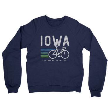 Iowa Cycling Midweight French Terry Crewneck Sweatshirt-Allegiant Goods Co. Vintage Sports Apparel