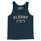 Albany Cycling Men/Unisex Tank Top-Navy-Allegiant Goods Co. Vintage Sports Apparel