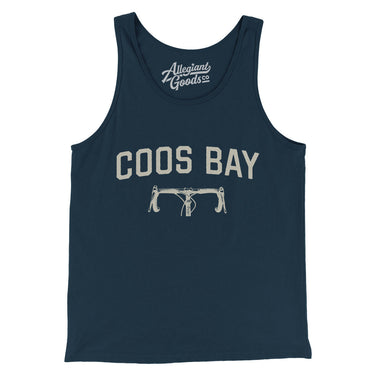 Coos Bay Cycling Men/Unisex Tank Top-Navy-Allegiant Goods Co. Vintage Sports Apparel