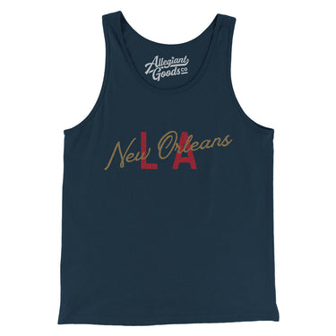 New Orleans La Overprinted Men/Unisex Tank Top-Allegiant Goods Co. Vintage Sports Apparel
