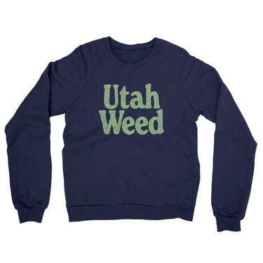 Utah Weed Midweight French Terry Crewneck Sweatshirt-Allegiant Goods Co. Vintage Sports Apparel