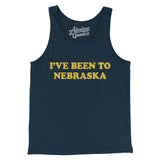 I've Been To Nebraska Men/Unisex Tank Top-Navy-Allegiant Goods Co. Vintage Sports Apparel