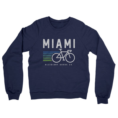 Miami Cycling Midweight French Terry Crewneck Sweatshirt-Navy-Allegiant Goods Co. Vintage Sports Apparel