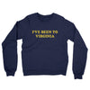 I've Been To Virginia Midweight French Terry Crewneck Sweatshirt-Navy-Allegiant Goods Co. Vintage Sports Apparel