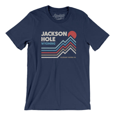 Jackson Hole Wyoming Men/Unisex T-Shirt-Navy-Allegiant Goods Co. Vintage Sports Apparel